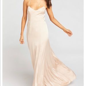 Show Me Your Mumu Godshaw Gown Champagne Small